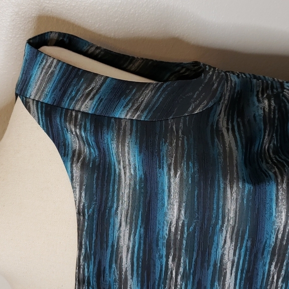 Antonio Melani Sheath Metallic Dress Y2K 90s Vintage Shimmer Elegant Summer Chic - Picture 4 of 9